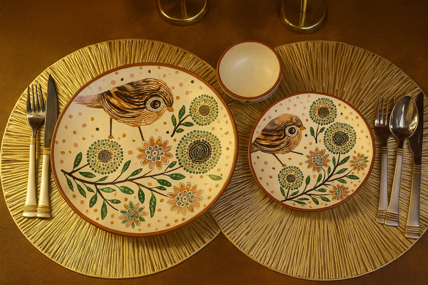 Owlet Bloom Collection Dinner Set of 18